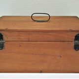 Solid wood box patinated early 20th century