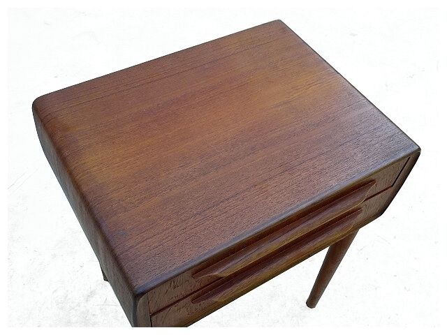 Danish bedside table by Johannes Andersen vintage 1950 Scandinavian teak