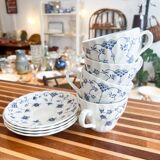 4 tasses et sous tasses anglaises - Staffordshire Churchill Finlandia