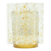 Mid-Century Ice Glass Wall Light from Doria Leuchten, Germany, 1960s