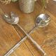 Bamboo-style serving cutlery in silver-plated metal