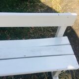 Couple of beautiful garden benches from a school '50s in beech and chain low folder