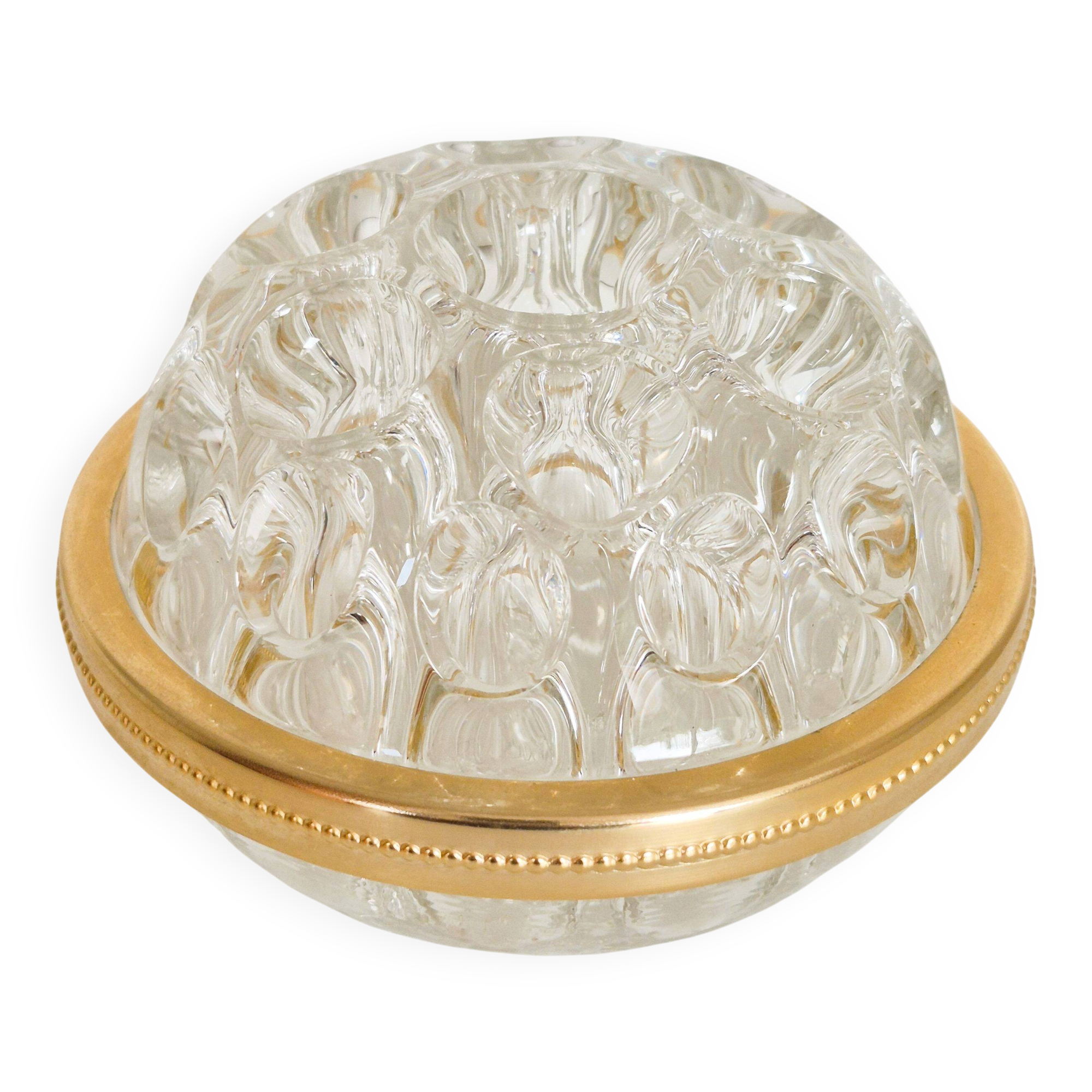 Glass flower holder