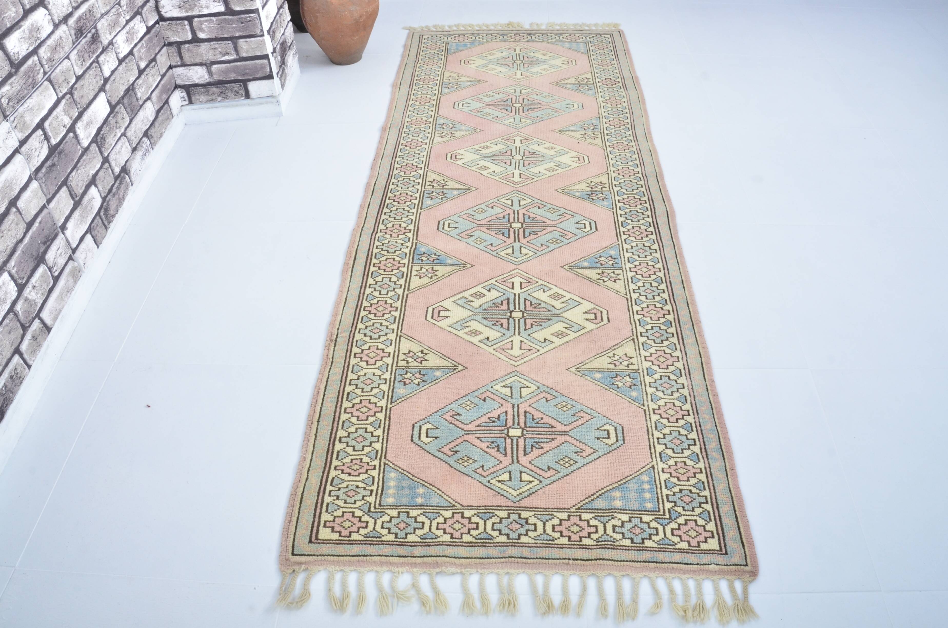 Pink & Turqouise Vintage Hallway Runner sku 3292