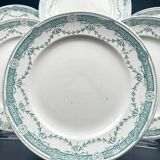 Set of 6 old earthenware plates Moulin des Loups & Hamage – Provence model – Terre de Fer