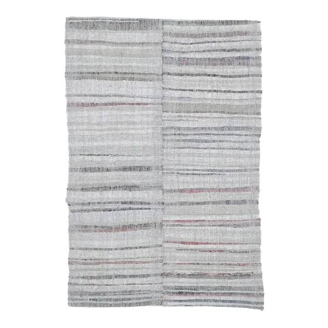 Turkish Vintage Handmade Wool Kilim Rug 176x255
