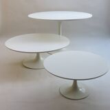 1960s White Tulip Coffee Table by Maurice Burke for Arkana 75