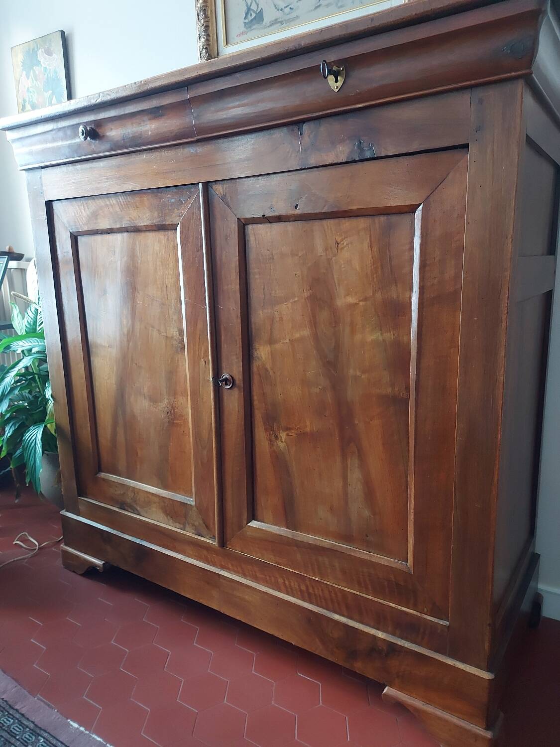 Antique solid wood sideboard