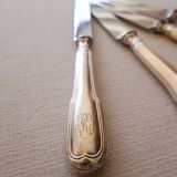 Set of 4 small silver knives