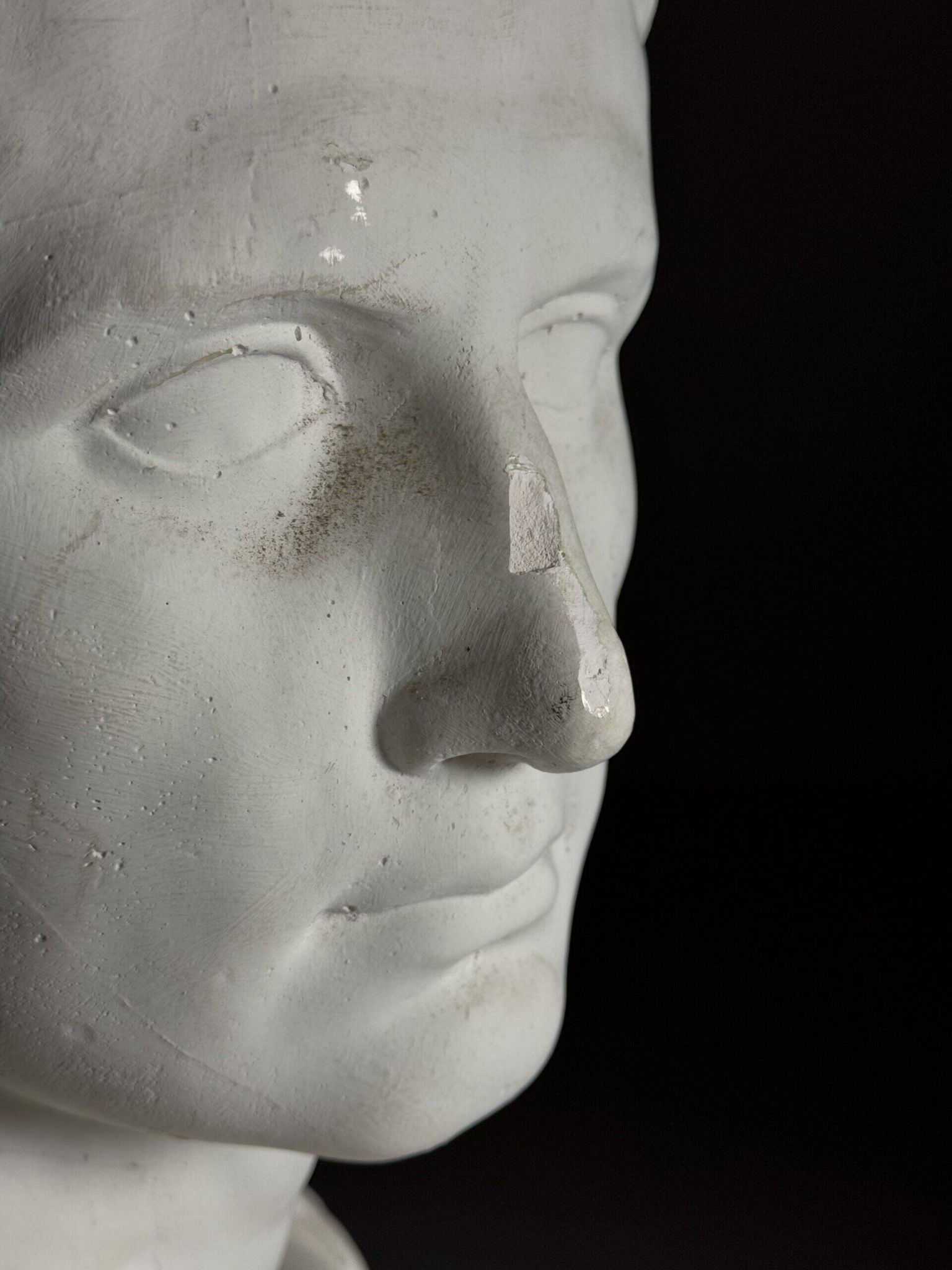 Buste en plâtre de l'empereur Auguste
