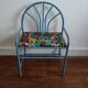 Skated metal child chair/bench