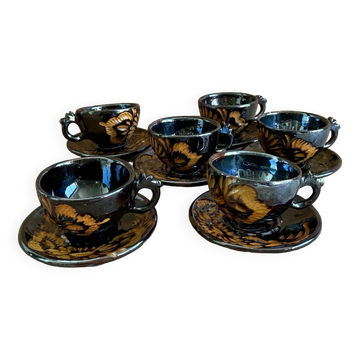 6 tasses artisanales vintage