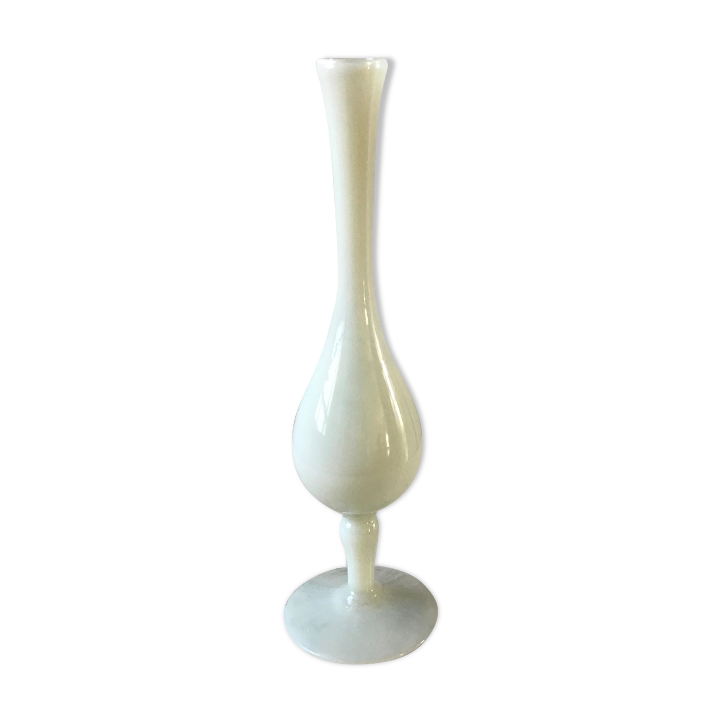 White opaline vase 60s
