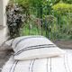 Housse de pouf artisanal en coton recyclé tissé main