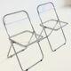 Set of 2 Plia folding chairs by Giancarlo Piretti for Anonima Castelli