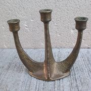 Brutalist bronze chandelier by Horst Dalbeck, Germany, Gilde Handwerk, 1970.