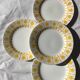 4 flat plates digoin model lily golden yellow