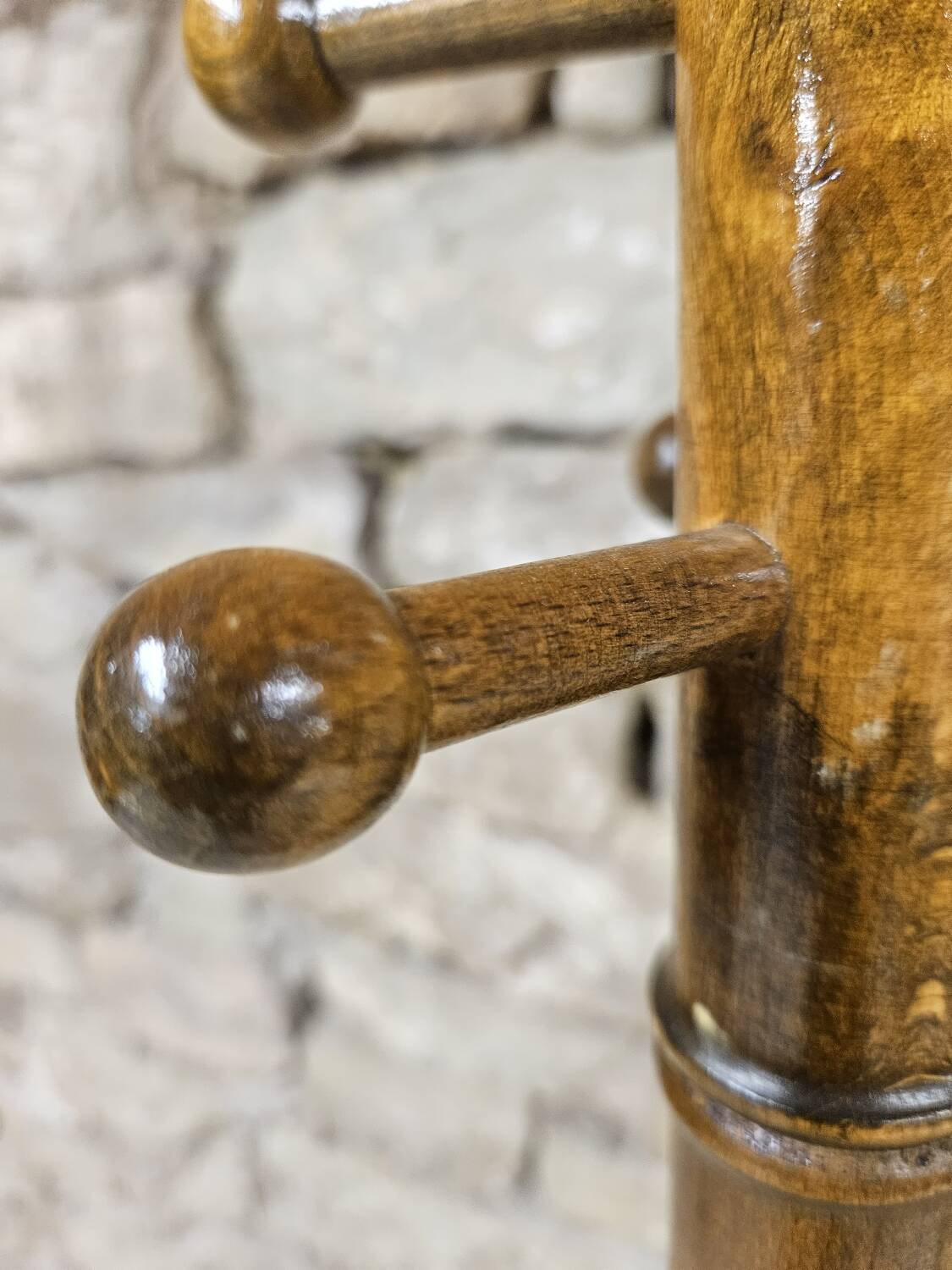 Coat rack with wooden balls 1970"