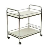 Vintage Drink Trolley Serving Cart Chrome Sixties