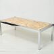 Stone and chrome coffee table, 1970-1980