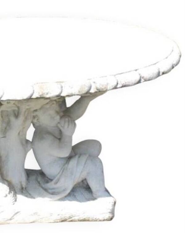 Table en pierre, table de jardin en pierre sculpture