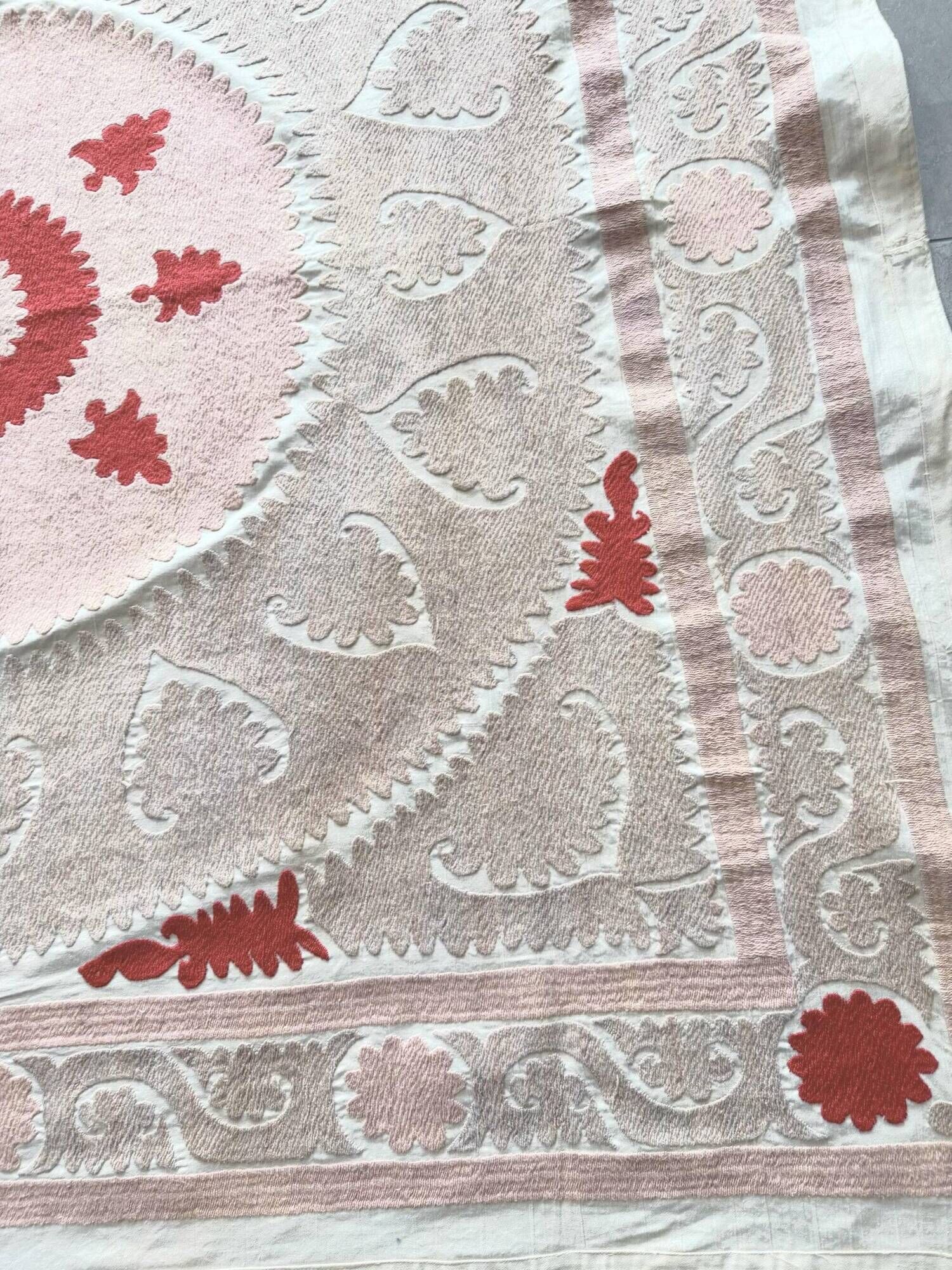 Vintage hand-embroidered tablecloth 145x157 cm