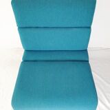 Vintage metal and fabric armchair