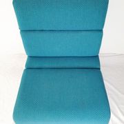 Vintage metal and fabric armchair