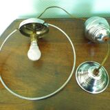 Art deco pendant lamp from the 1920s/1940s with opaline