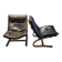 Pair of Scandinavian armchairs "Kengu" by E. & N. Solheim for Rybo, 1970