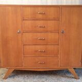 Commode en chêne doré – années 50/60