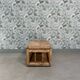 Storage bench in wood and straw (renovated)