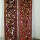 Pair of Ningbo panels in Chinese carved gilded wood