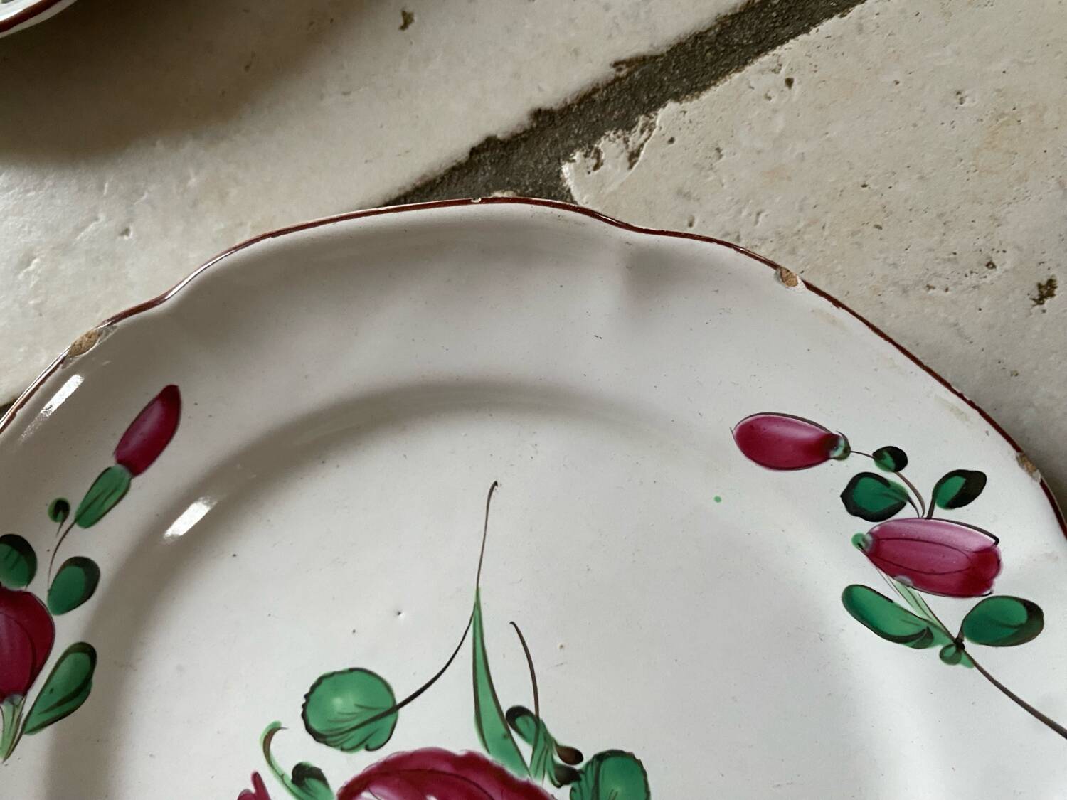 Antique Eastern earthenware plates