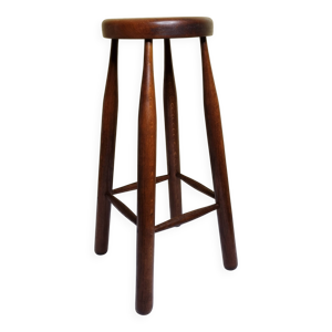 Tabouret haut en bois