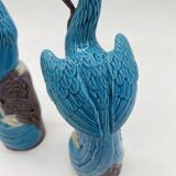 Pair of Chinese "phoenix" fine porcelain, 20th century.