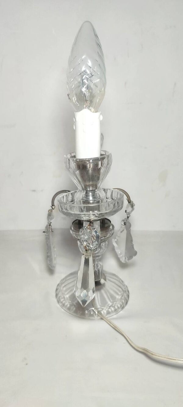 Lampe de table en cristal. France, années 1950.