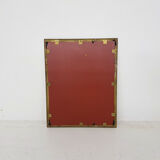 Vintage brass rectangle mirror