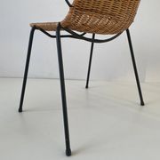 Wicker armchair and footrest, Germany, 1960s