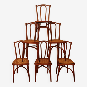Series of 6 Thonet bistro chairs n°118