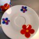 5 vintage cups. Manufacture Winterling Marktleuthen Bavaria - Floral patterns, 70s style
