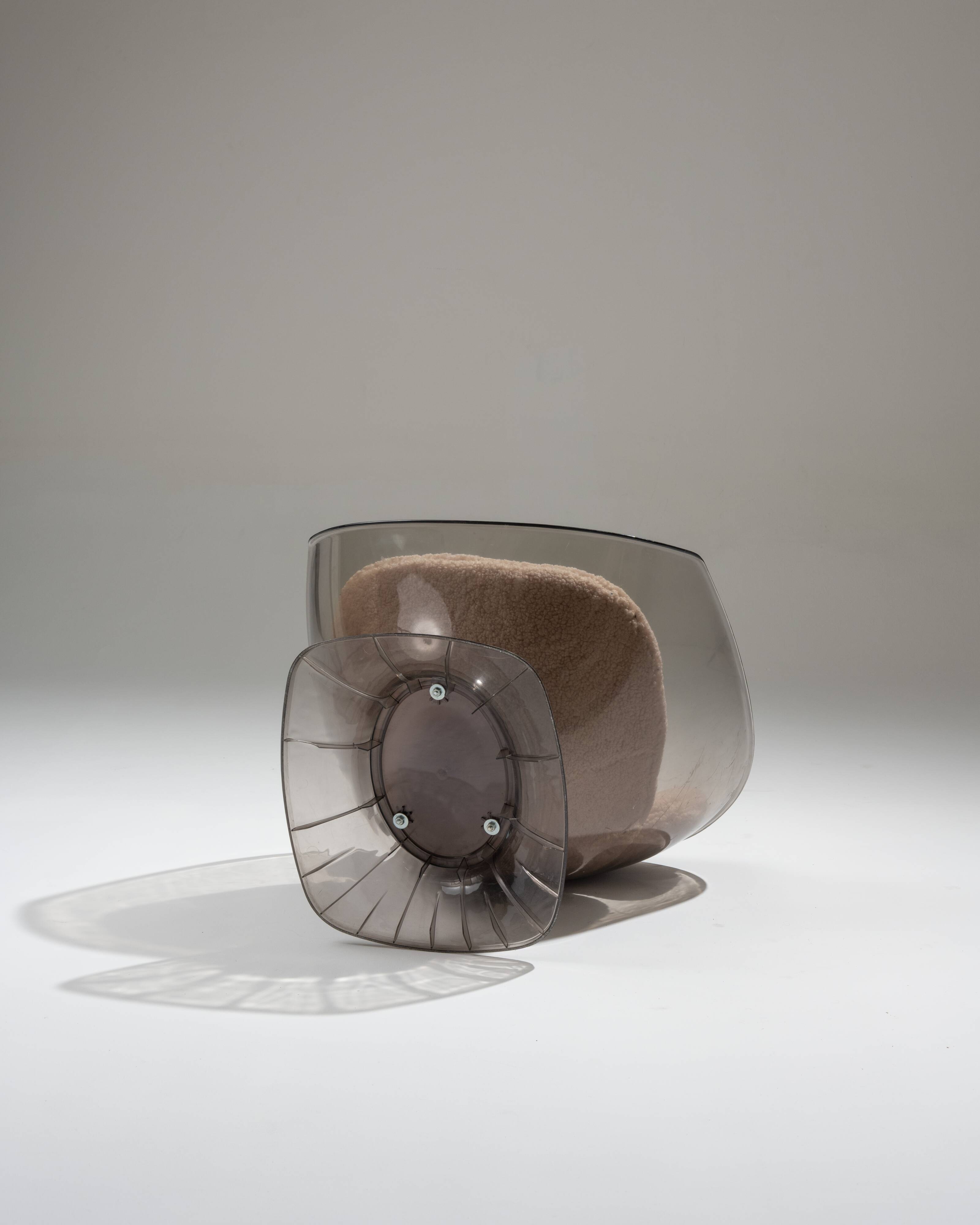 Pair of raphael raffel lounge chairs, 1980s