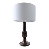 1940s Art Deco oak desk lamp