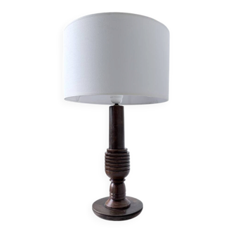 1940s Art Deco oak desk lamp