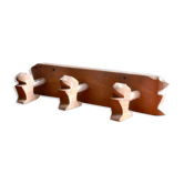 Marmotte porte manteau patère en bois vintage