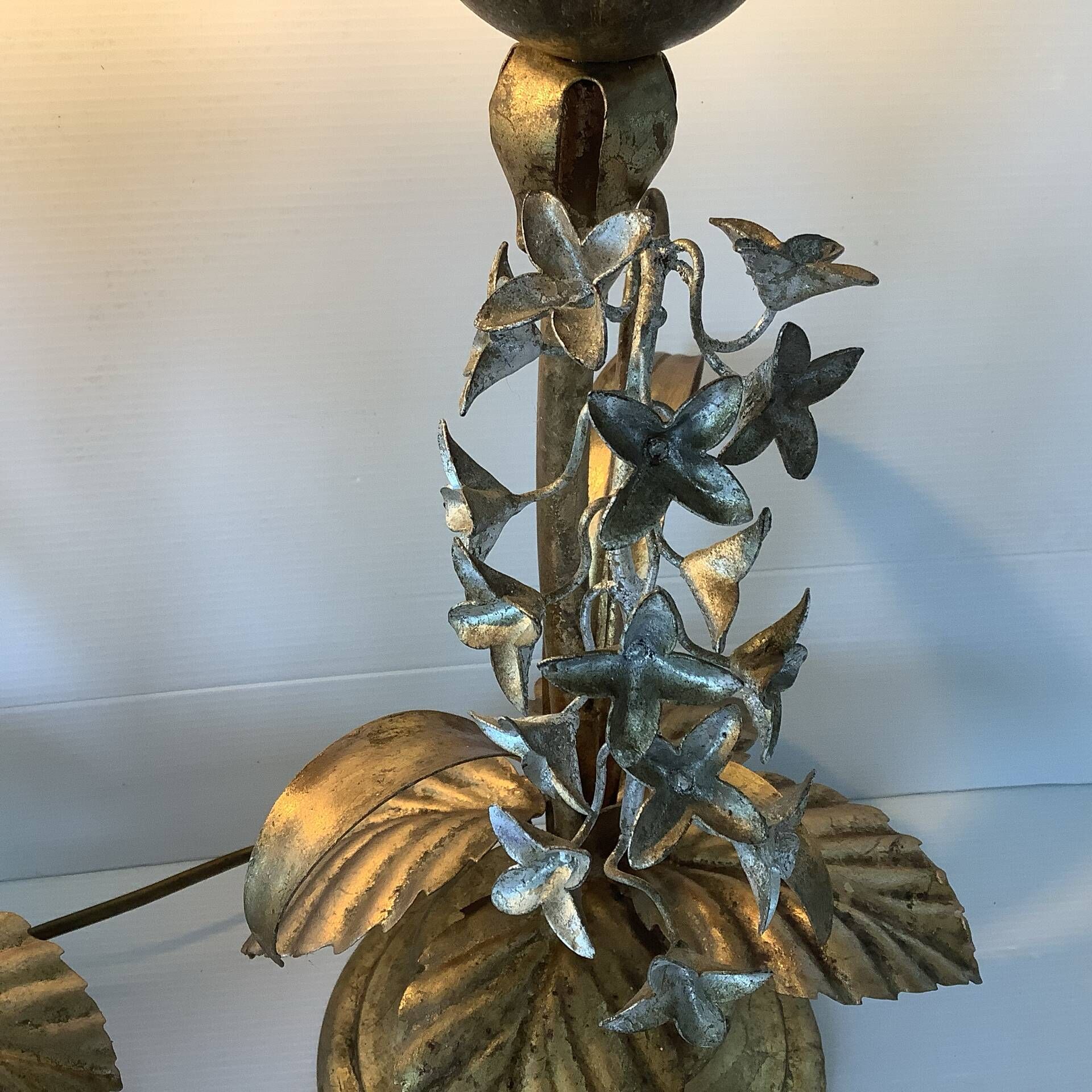 Pair of Lamps Attributed to Hans Kogl Vintage 1970 Hollywood Regency Wisteria
