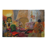 Yvonne CHEFFER DELOUIS: Reading in the Salon, Original signed lithograph