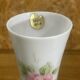 Vase and white eopaline glass set with painted floral decoration - Paris, vintage