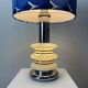 Lampe de table chrome et verre de sapce age par Hustadt Leuchten 1970