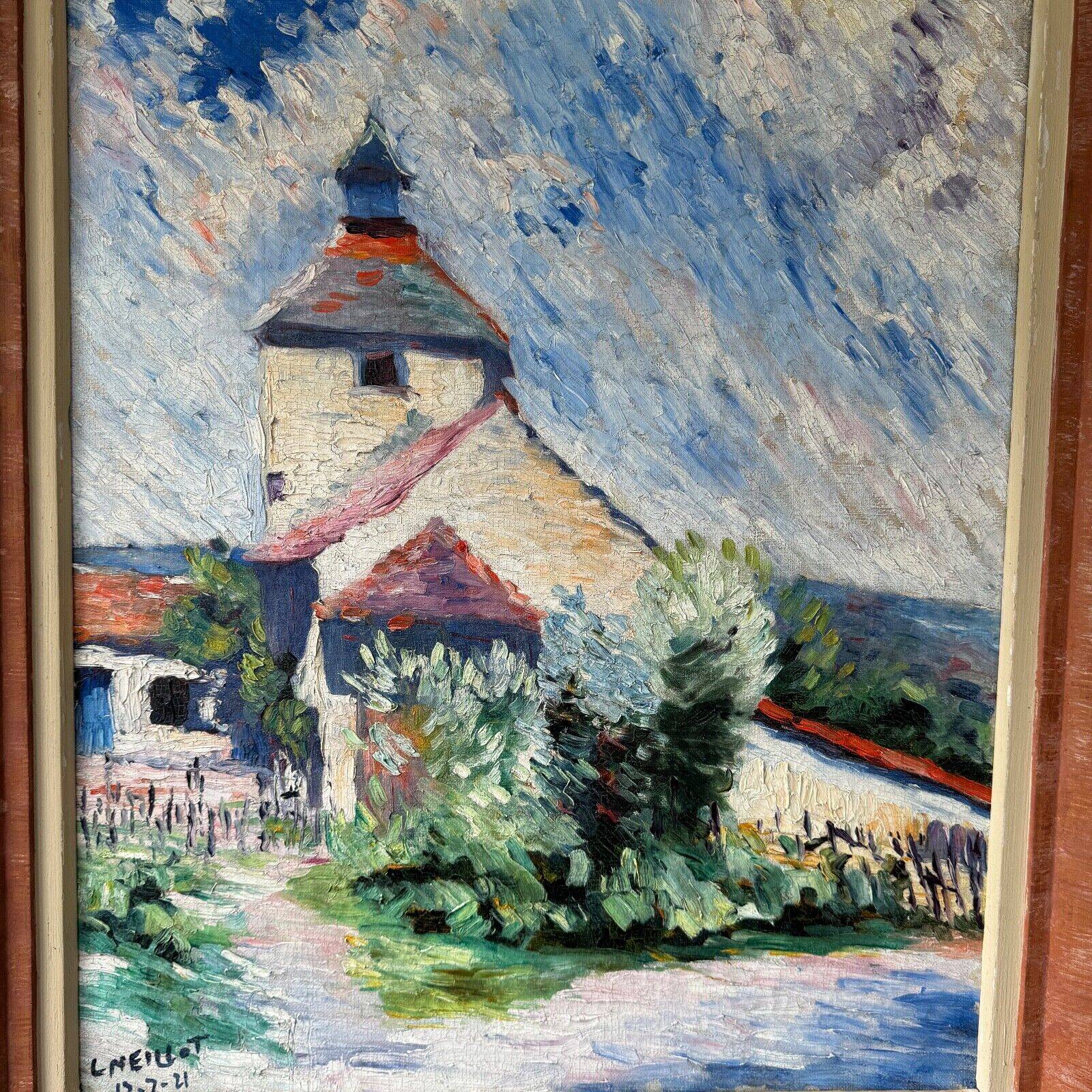 Oil on canvas by Louis Neillot (1898-1973) landscape 1921